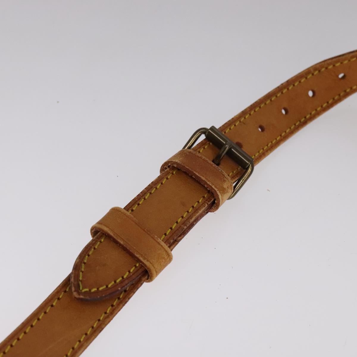 Louis Vuitton Shoulder Strap Beige Leather Bag Jewelry (Pre-Owned)