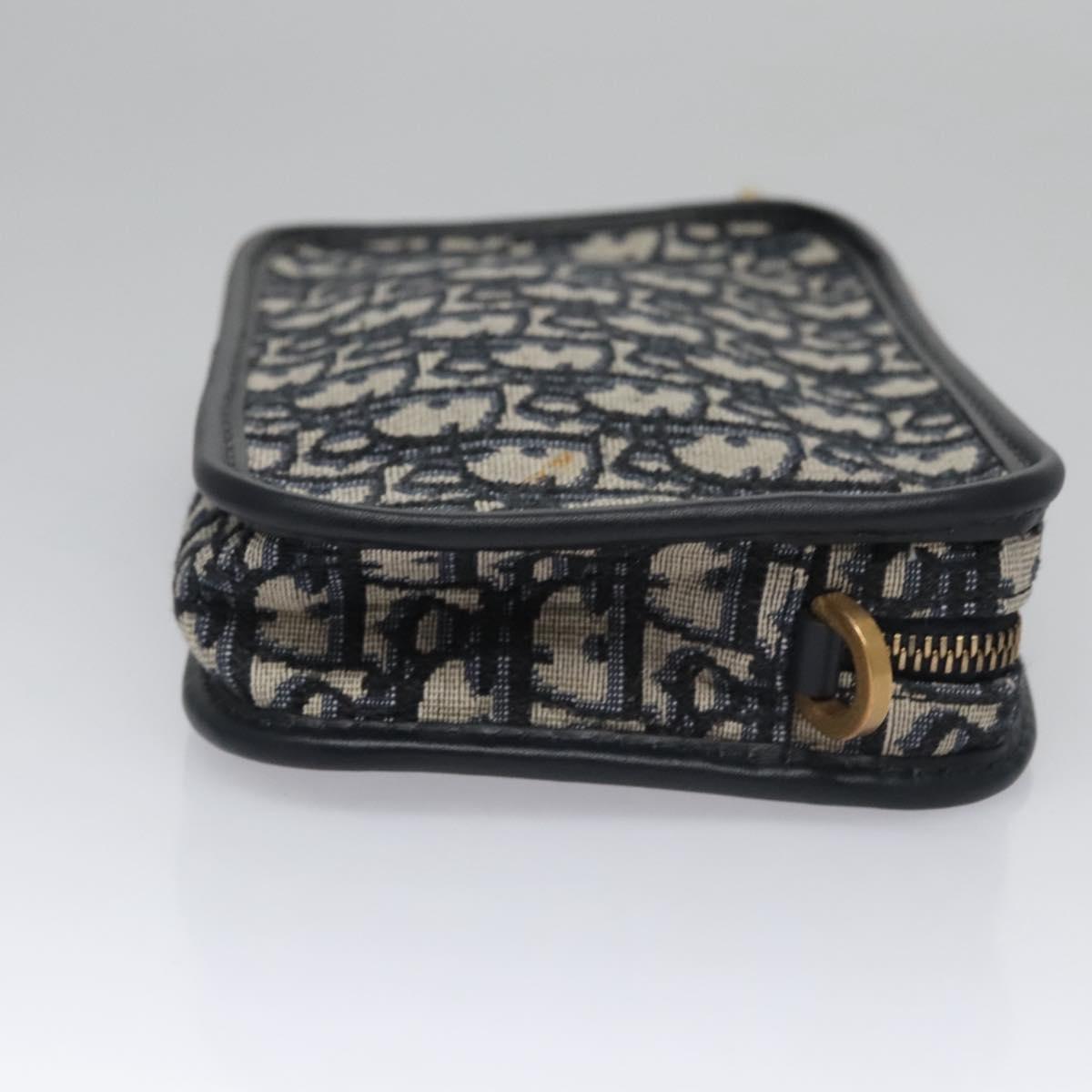 Dior Trotter Navy Canvas Clutch Bag (Pre-Owned)