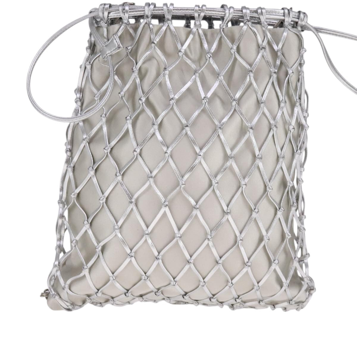 Prada Silver Synthetic Shoulder Bag (Pre-Owned)