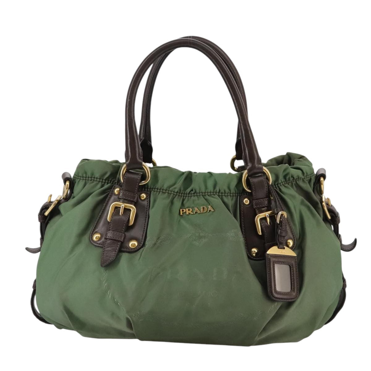 Prada Tessuto Green Synthetic Tote Bag (Pre-Owned)