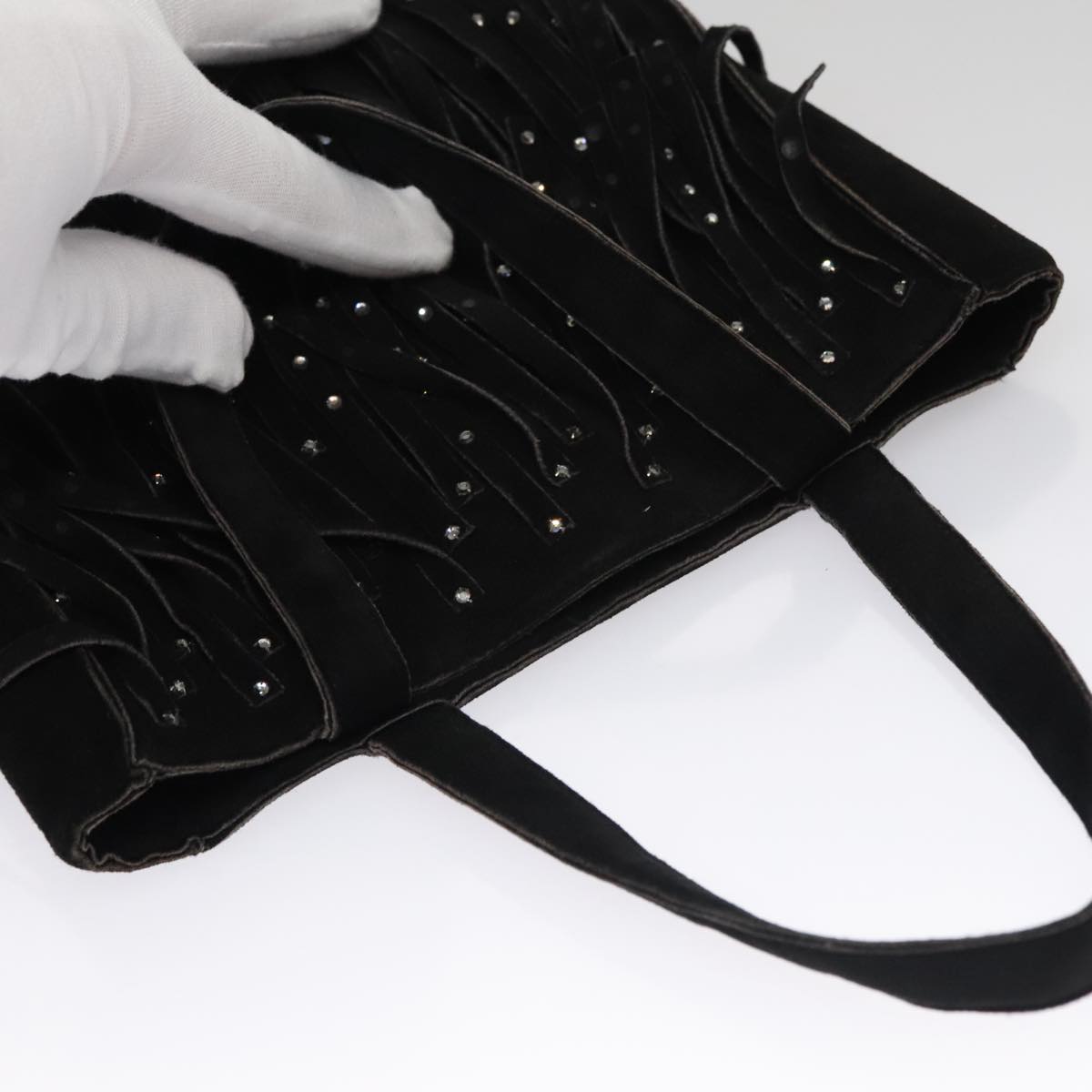 Chanel Black Suede Tote Bag (Pre-Owned)