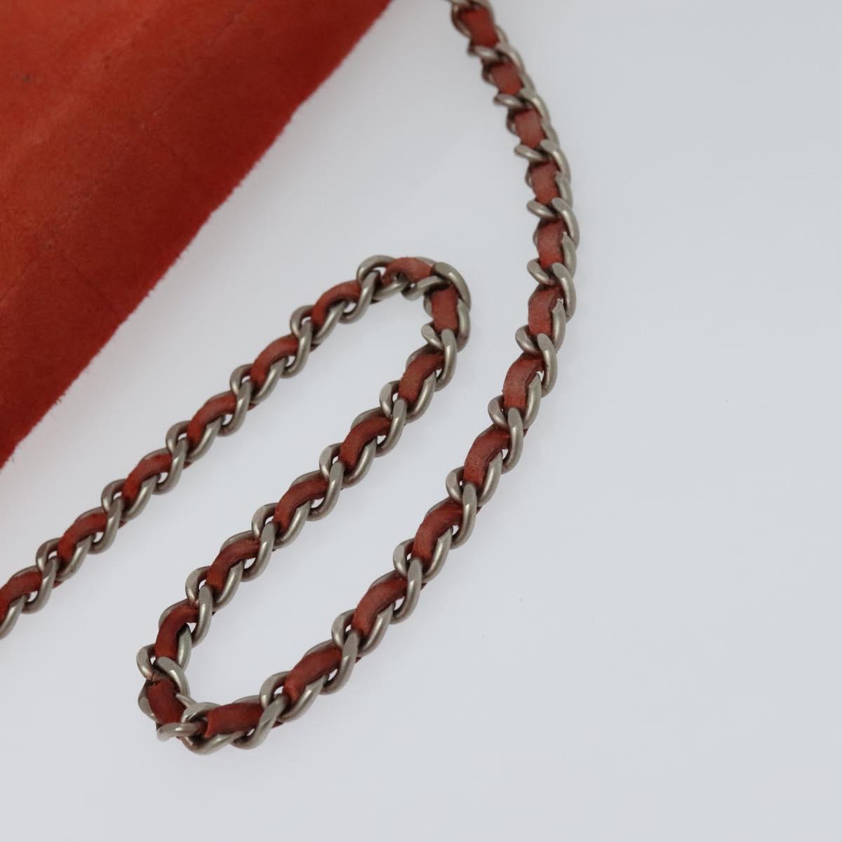 Chanel Chocolate Bar Red Suede Shoulder Bag (Pre-Owned)