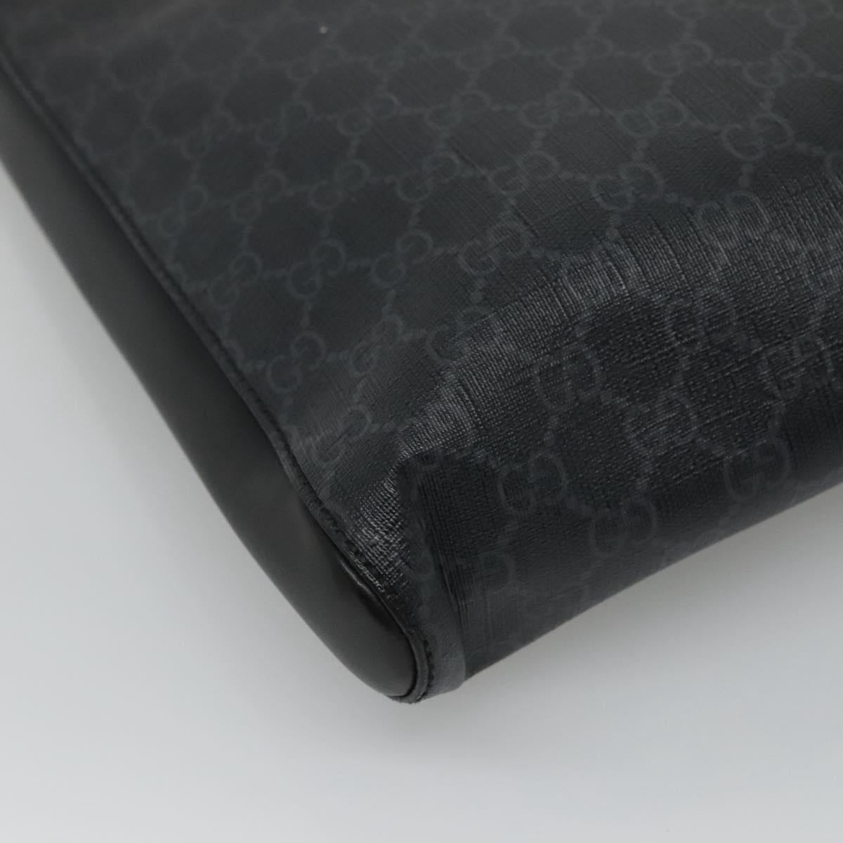 Gucci Gg Canvas Black Canvas Shoulder Bag (Pre-Owned)