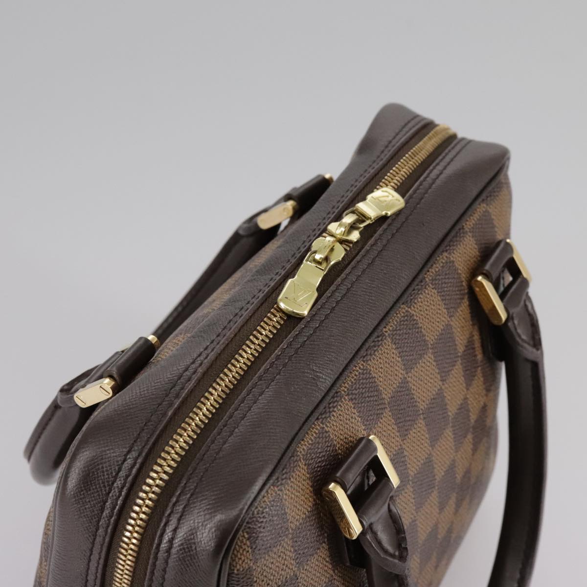 Louis Vuitton Triana Brown Canvas Handbag (Pre-Owned)