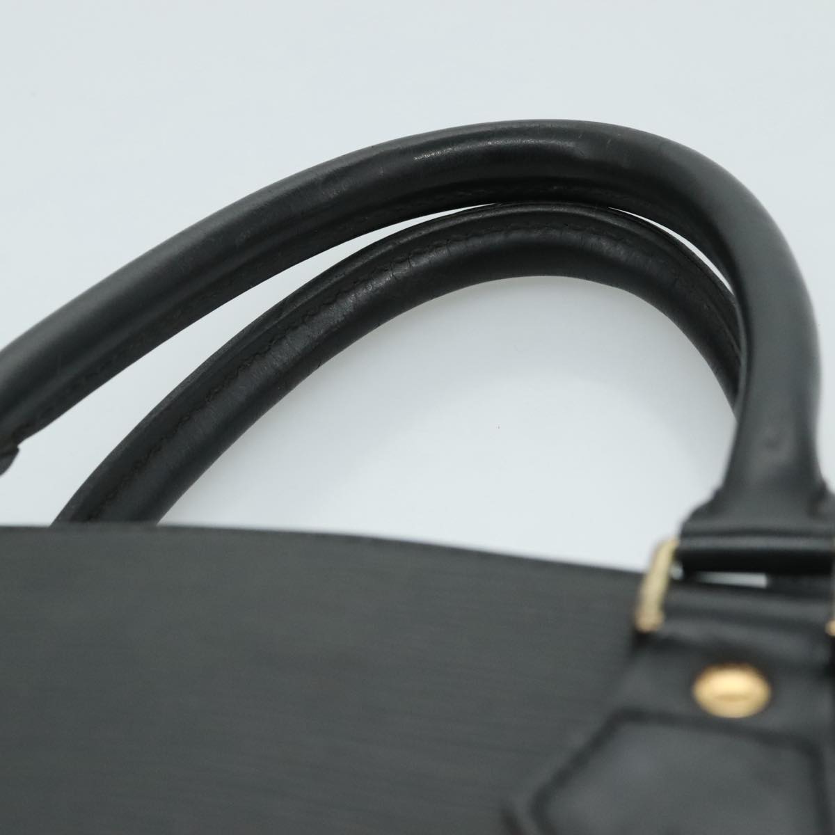 Louis Vuitton Black Leather Handbag (Pre-Owned)