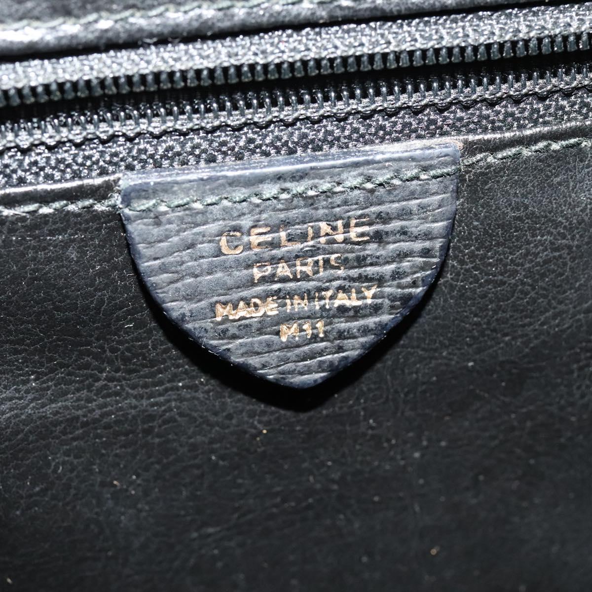 Céline Triomphe Vintage Black Leather Shoulder Bag (Pre-Owned)