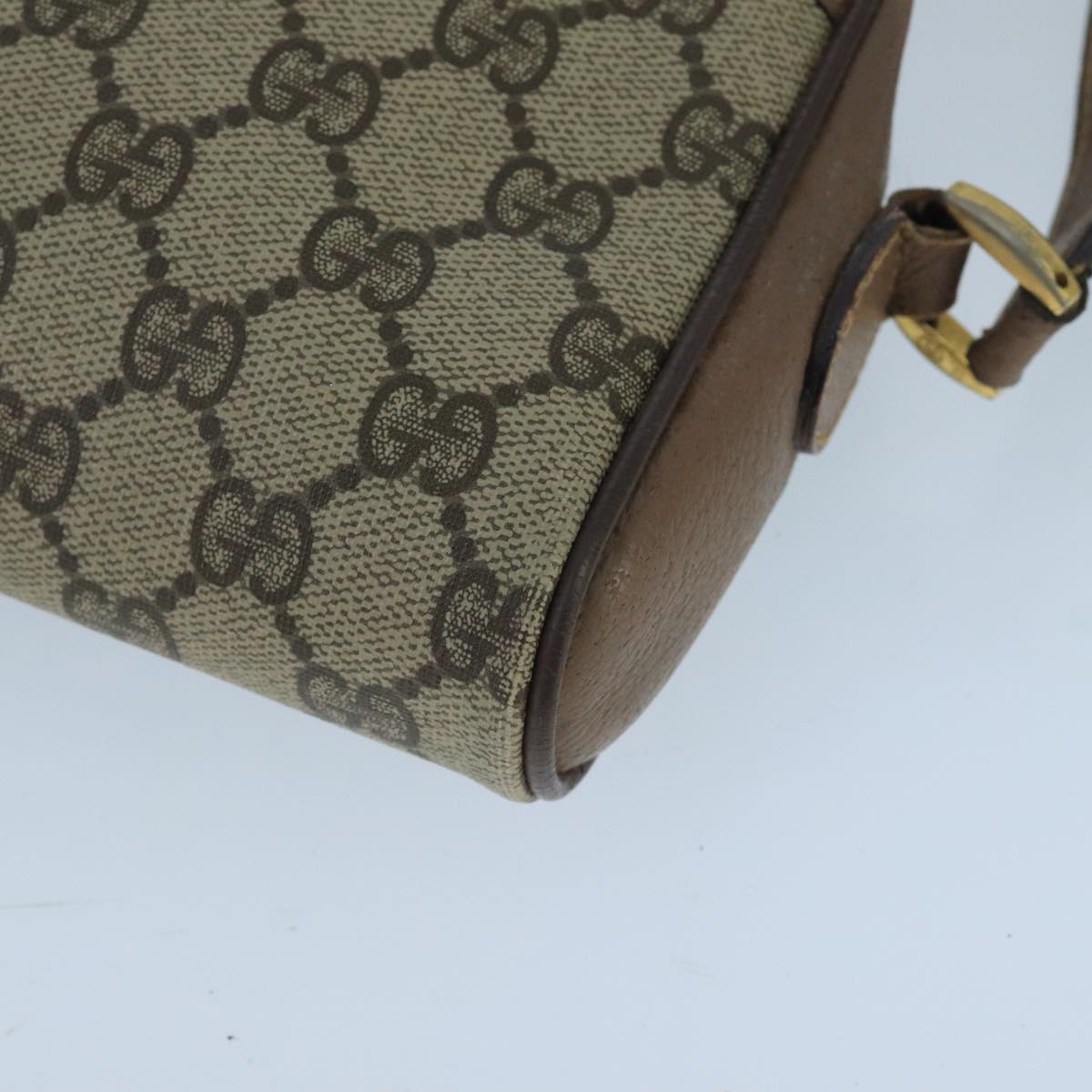 Gucci Gg Supreme Beige Canvas Shoulder Bag (Pre-Owned)