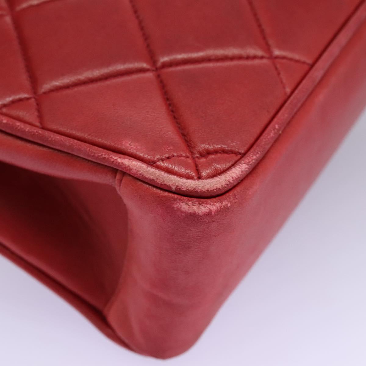 Chanel Matelassé Red Leather Shoulder Bag (Pre-Owned)