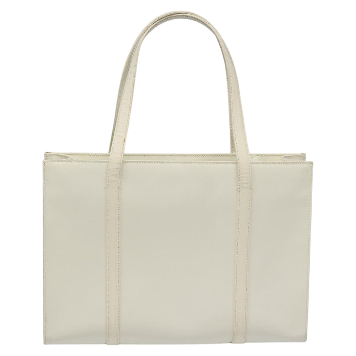 Prada Shopping Beige Patent Leather Shoulder Bag (Pre-Owned)