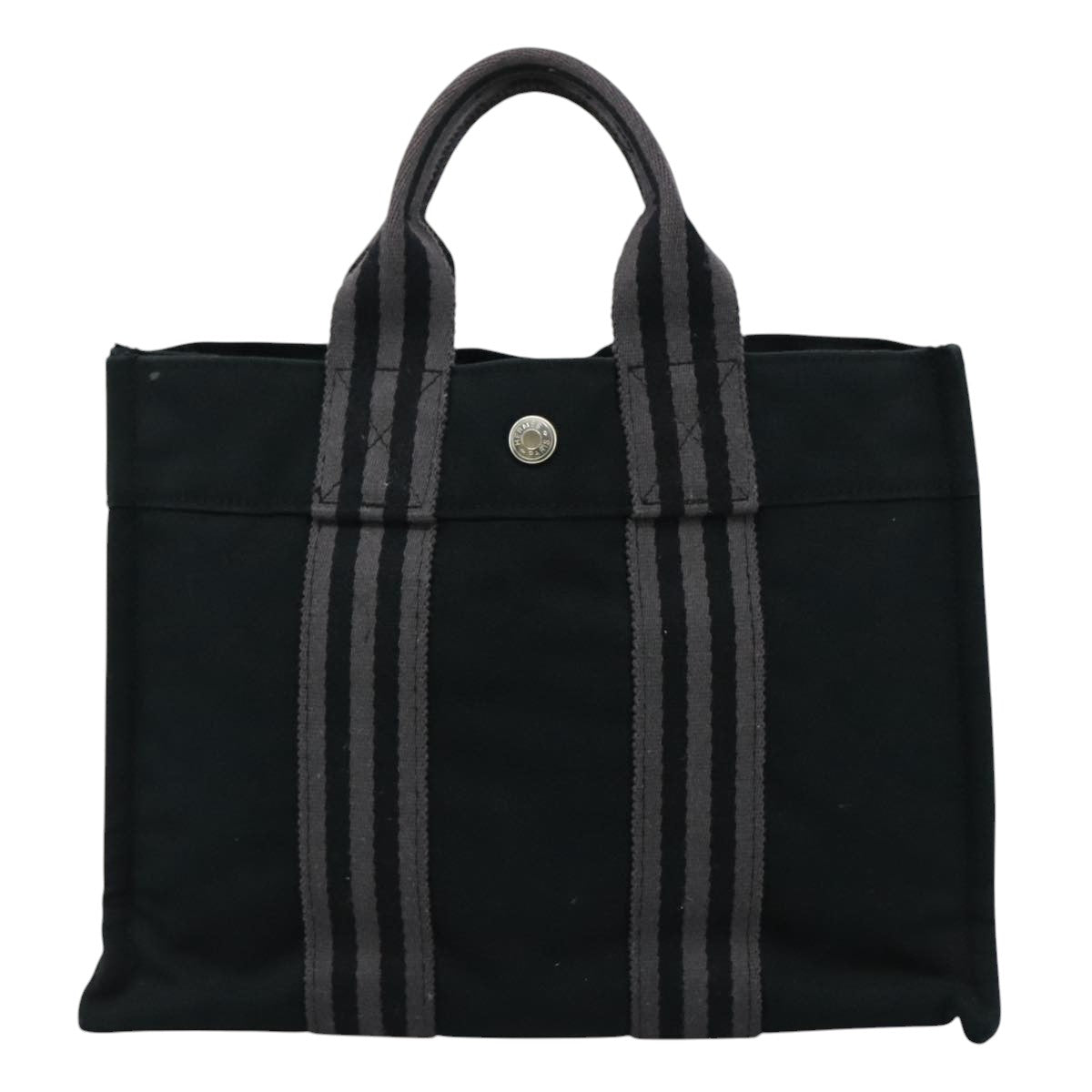 Hermès Fourre Tout Black Canvas Tote Bag (Pre-Owned)