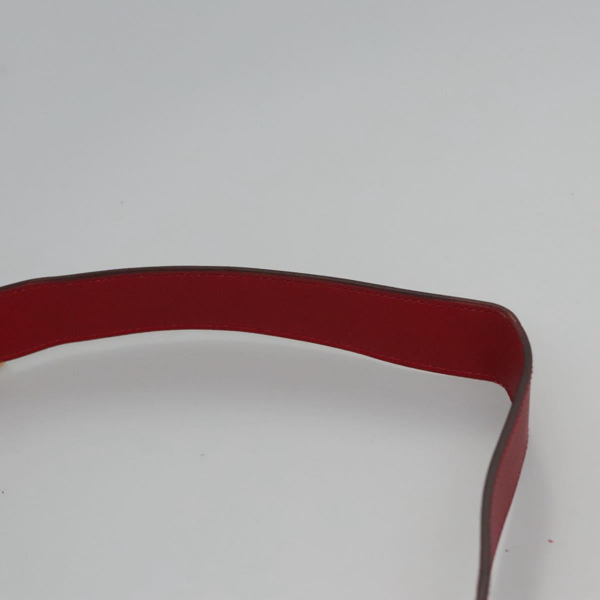 Gucci Bamboo Red Leather Shoulder Bag (Pre-Owned)