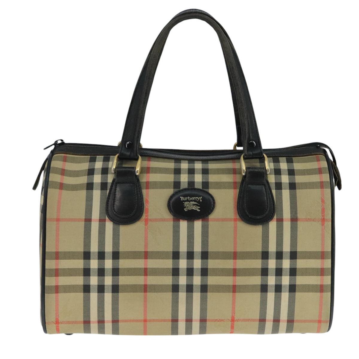 Burberry Nova Check Beige Canvas Travel Bag (Pre-Owned)