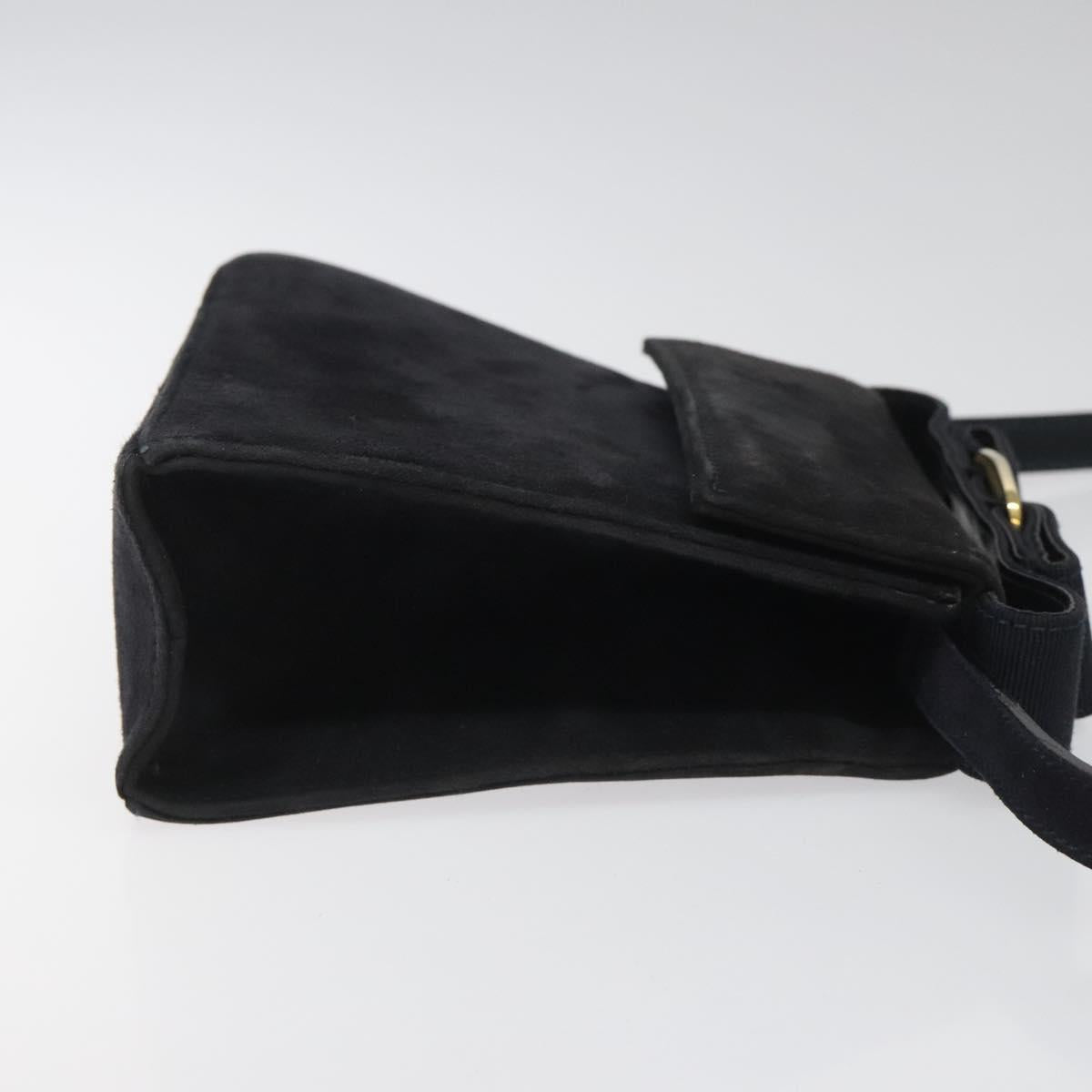 Salvatore Ferragamo Navy Suede Handbag (Pre-Owned)