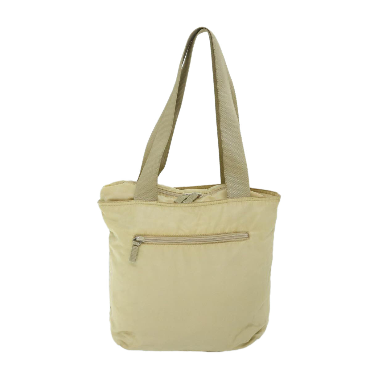 Prada Tessuto Beige Synthetic Shoulder Bag (Pre-Owned)