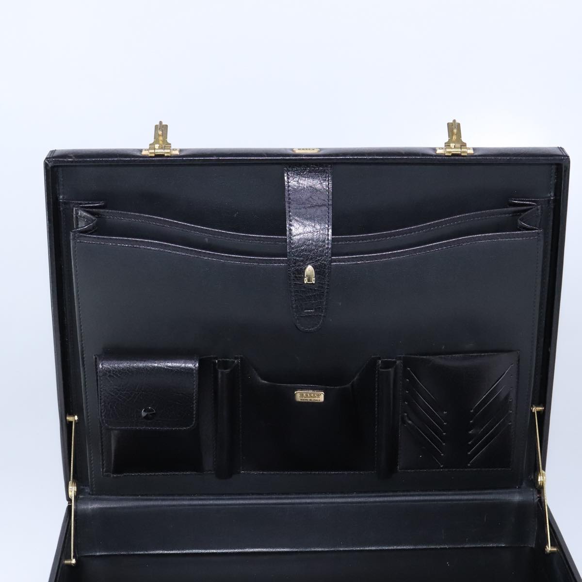 Bally Black Leather Briefcase Bag (Pre-Owned)