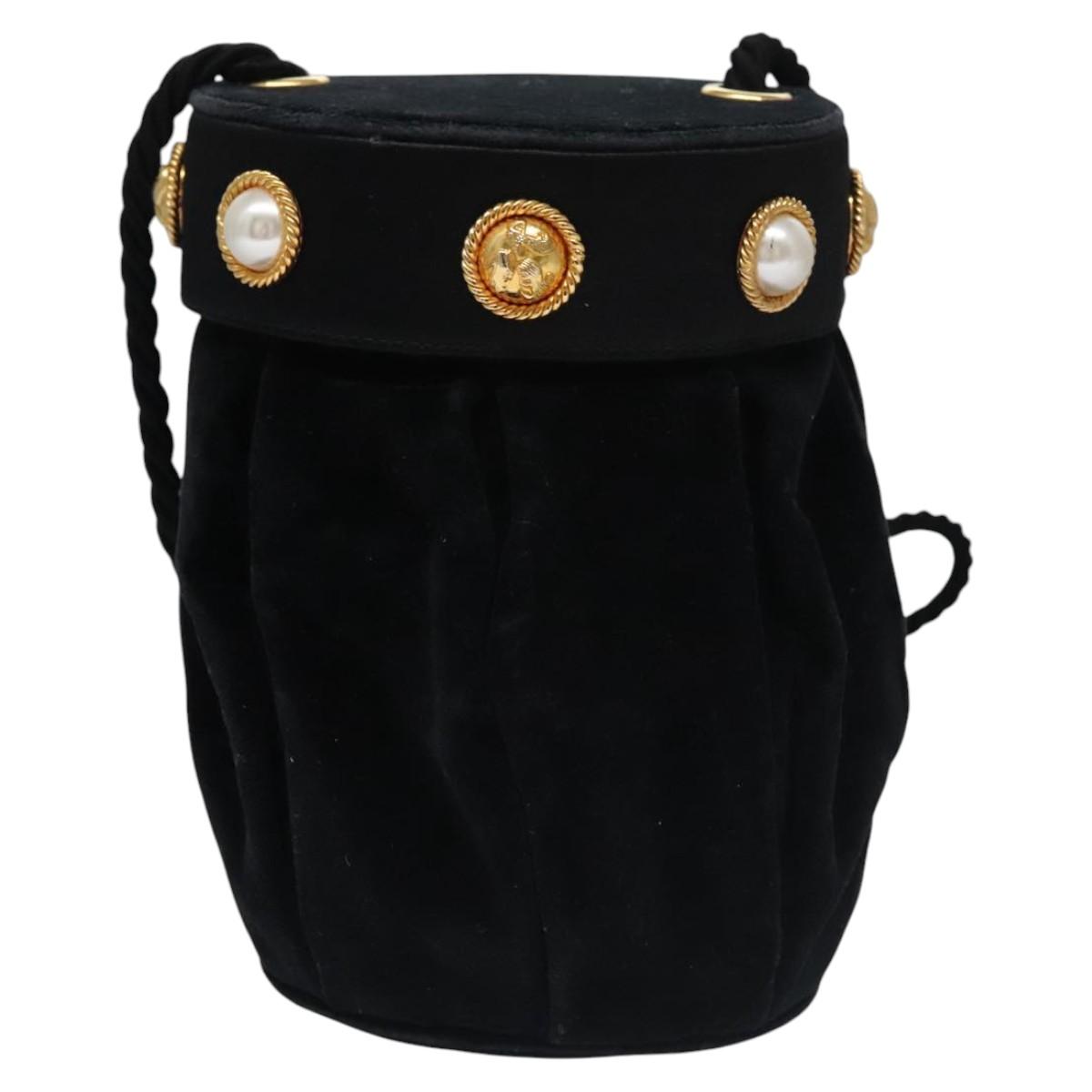 Salvatore Ferragamo Black Velvet Shoulder Bag (Pre-Owned)
