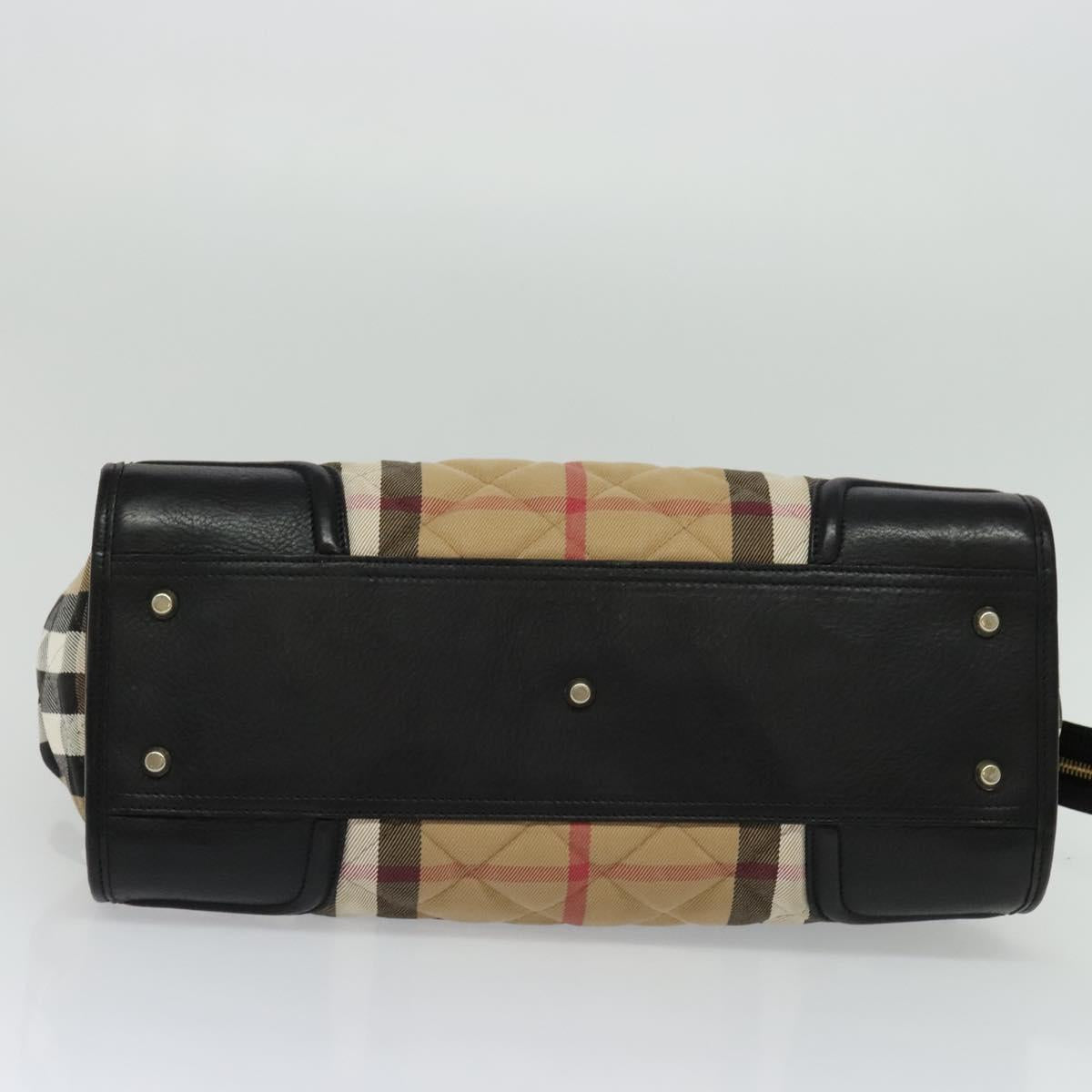 Burberry House Check Beige Canvas Shoulder Bag (Pre-Owned)