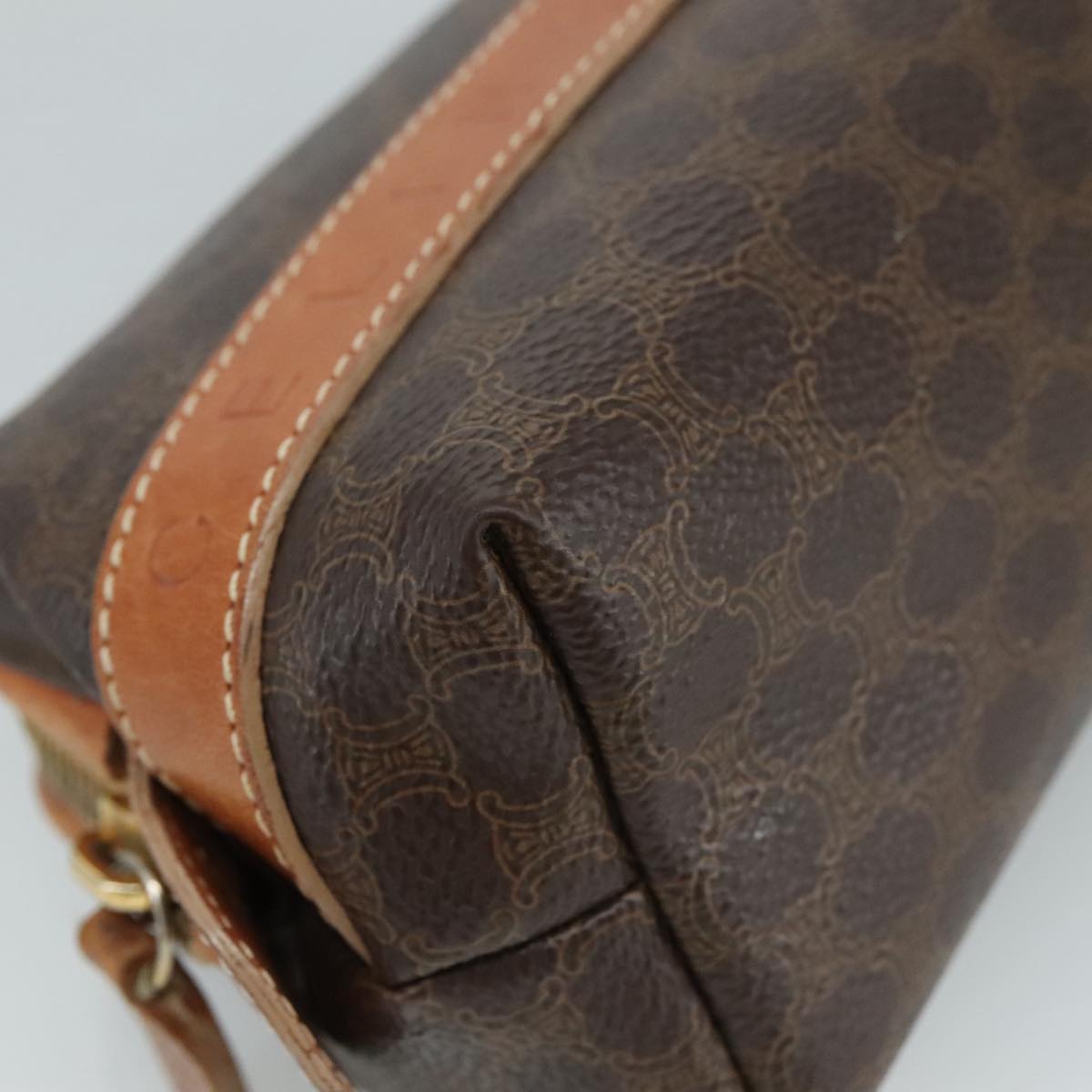 Céline Macadam Brown Canvas Clutch Bag (Pre-Owned)