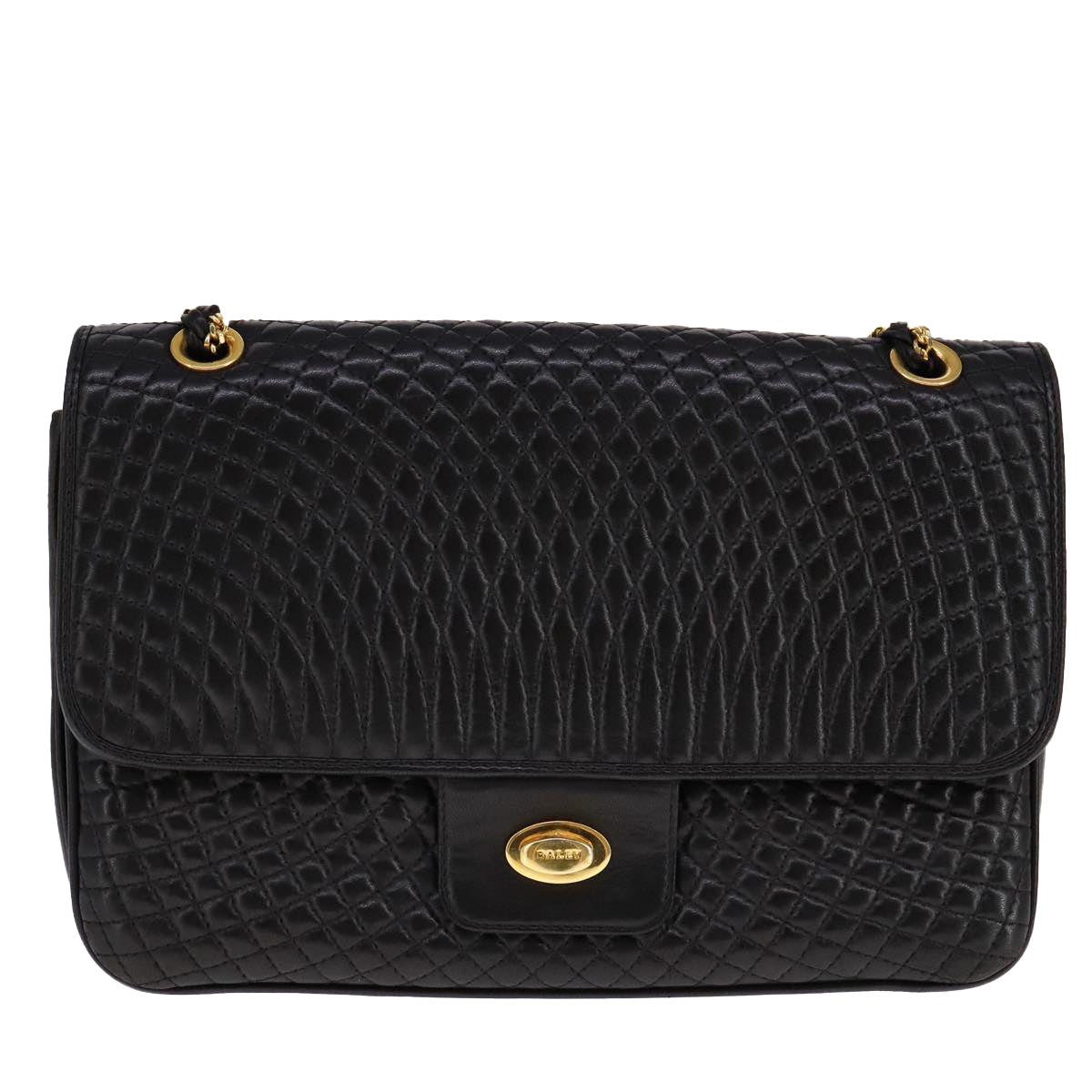 Bally Black Leather Shoulder Bag (Pre-Owned)