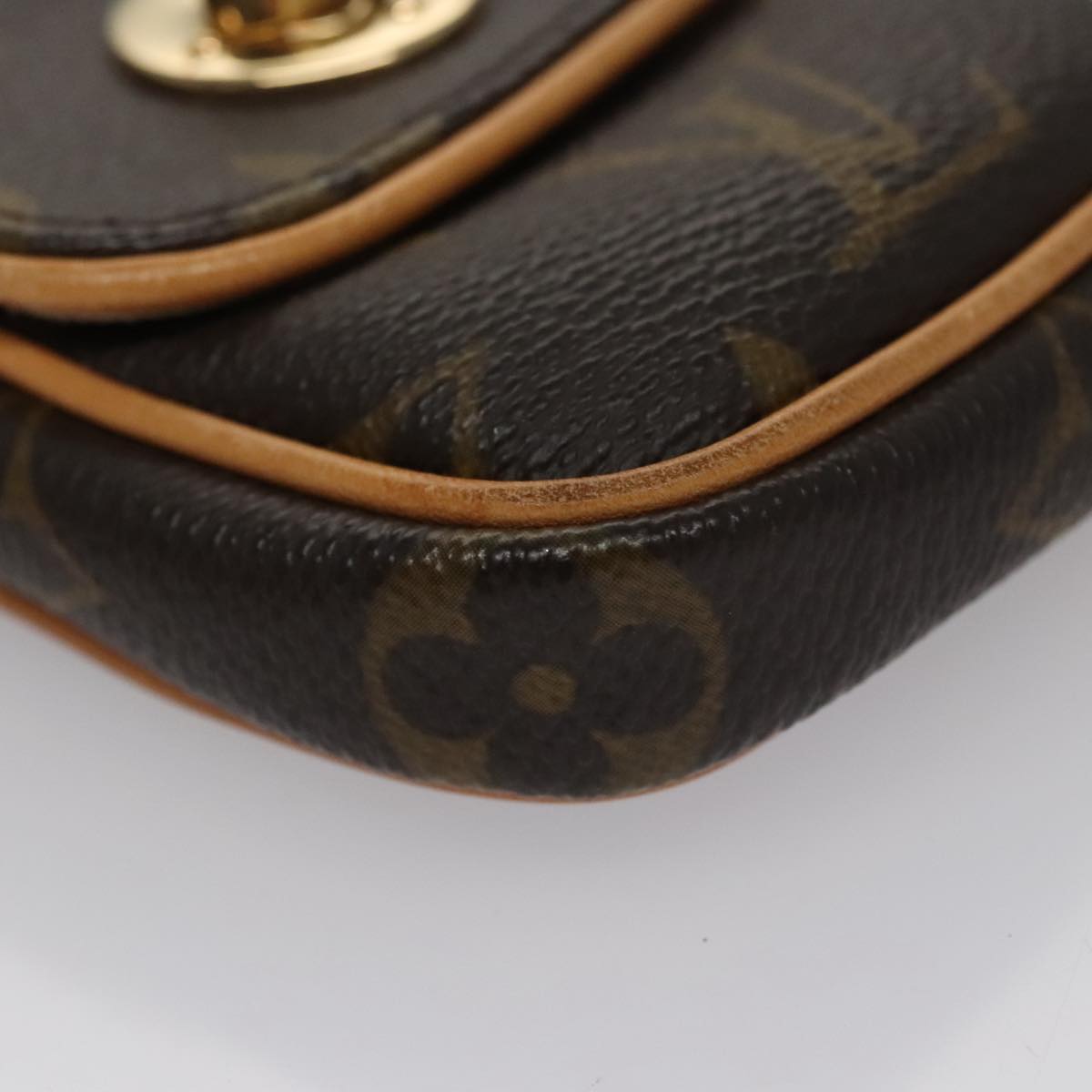Louis Vuitton Tulum Brown Canvas Clutch Bag (Pre-Owned)