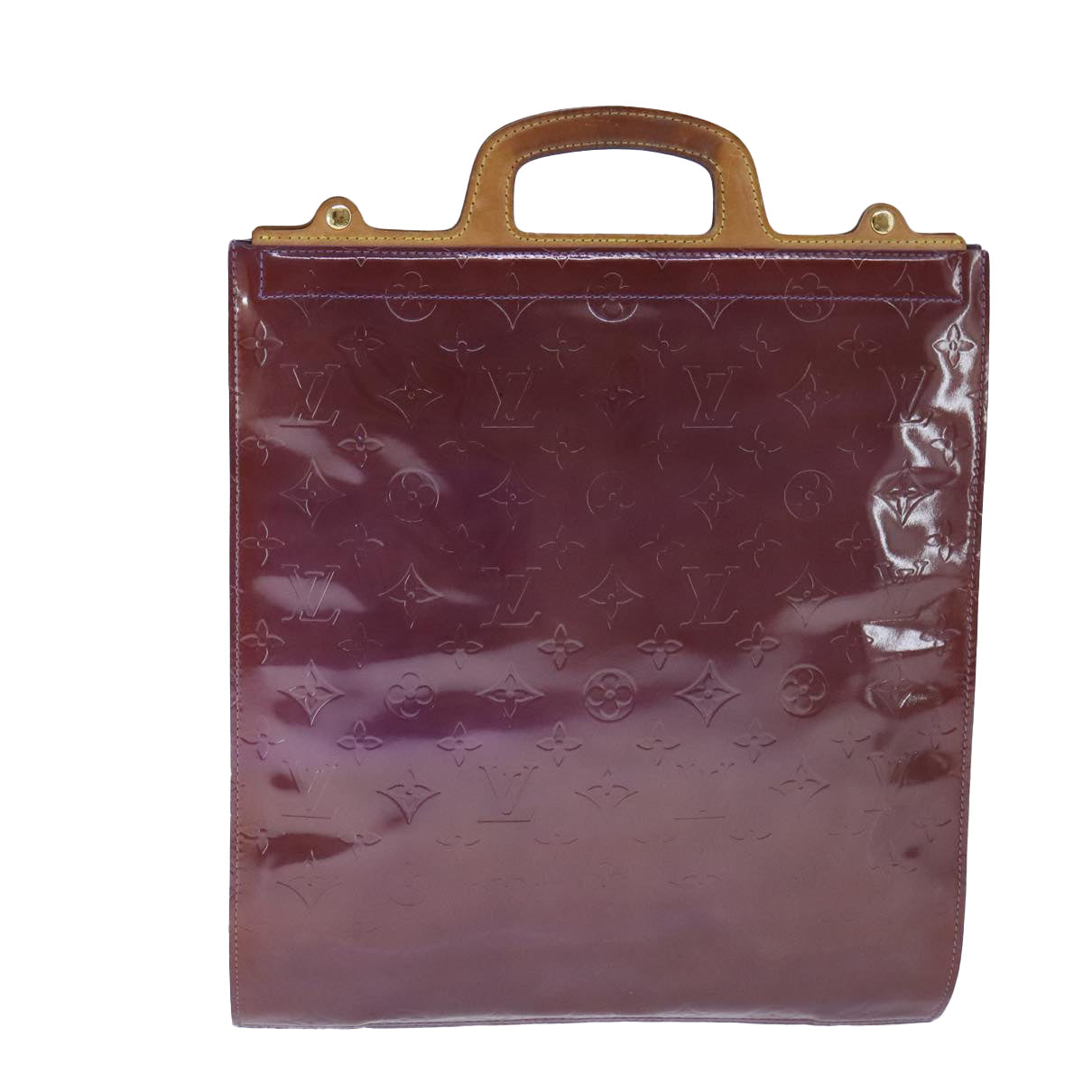 Louis Vuitton Stanton Purple Patent Leather Tote Bag (Pre-Owned)