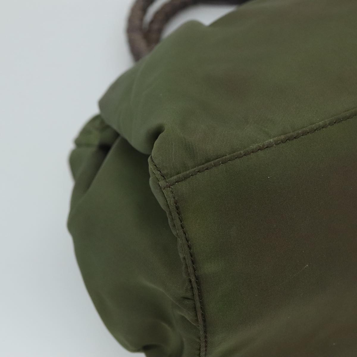Prada Tessuto Khaki Synthetic Handbag (Pre-Owned)