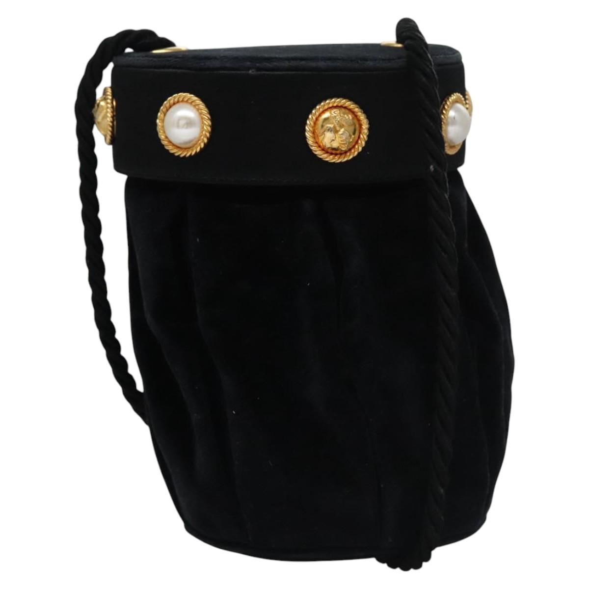 Salvatore Ferragamo Black Velvet Shoulder Bag (Pre-Owned)