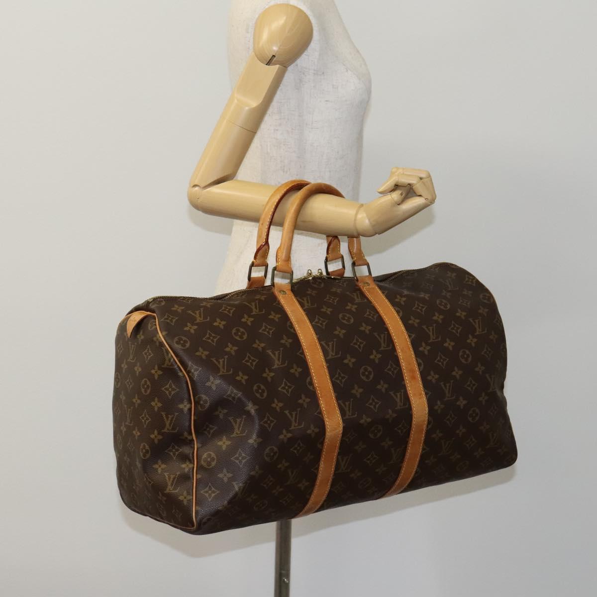 Louis Vuitton Keepall 50 Brown Canvas Travel Bag (Pre-Owned)