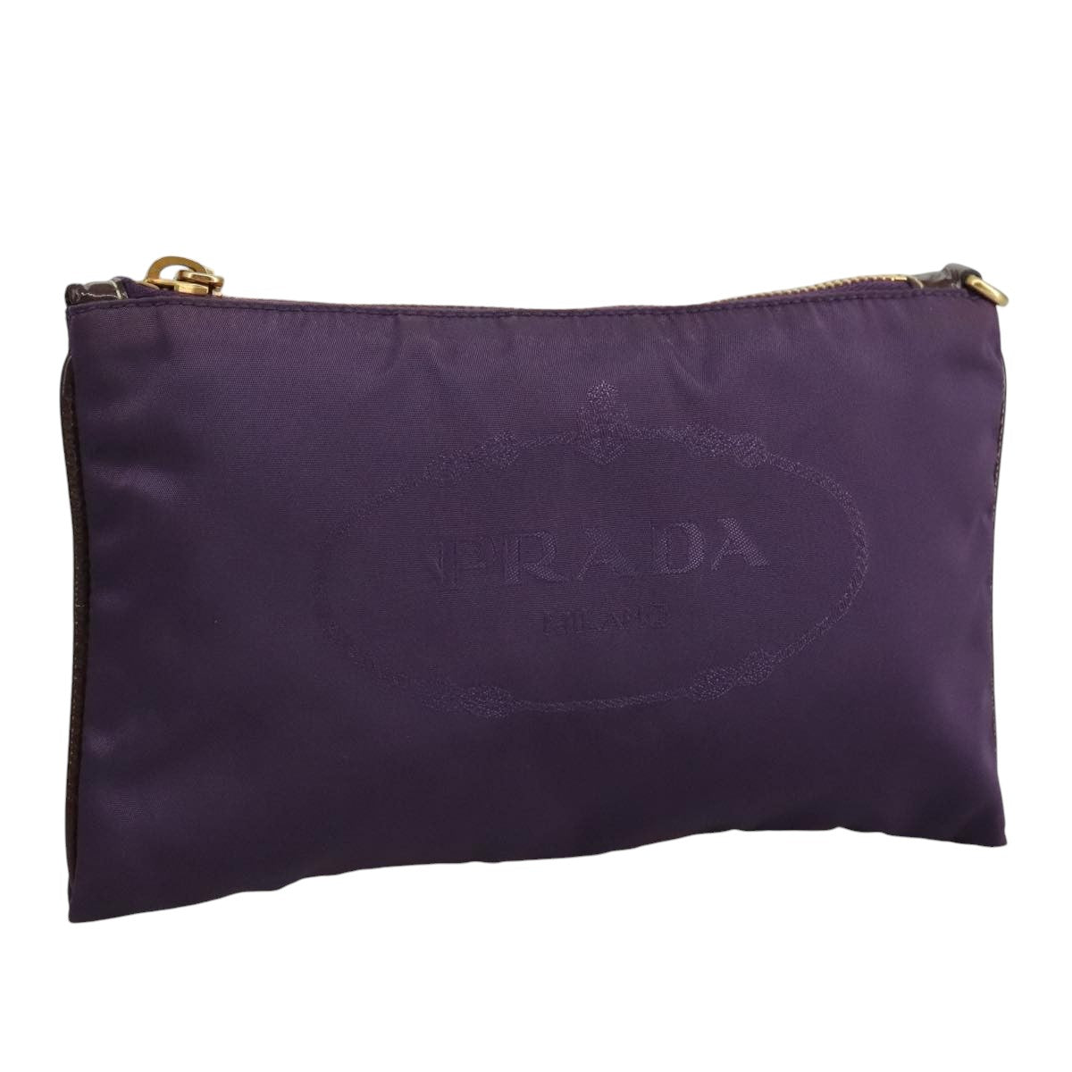 Prada Purple Synthetic Clutch Bag (Pre-Owned)