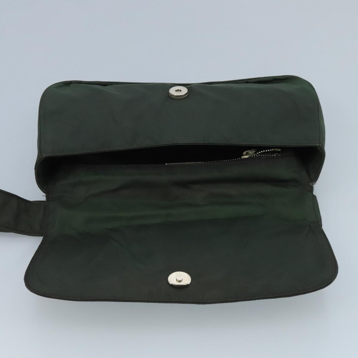 Prada Re-Nylon Khaki Synthetic Shoulder Bag (Pre-Owned)