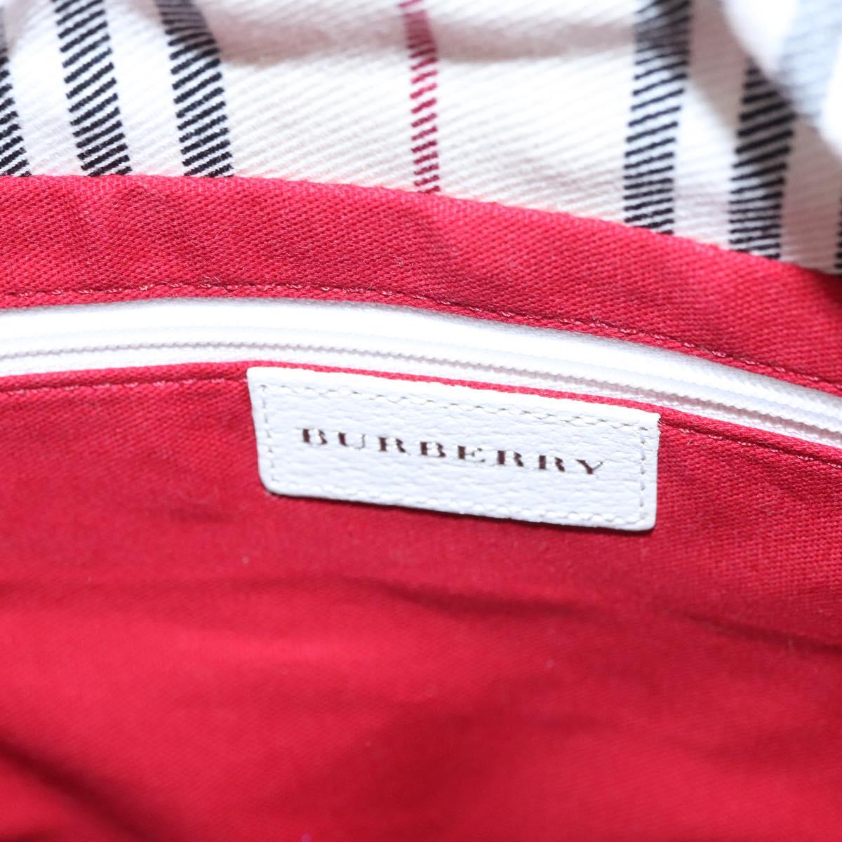 Burberry Nova Check Red Canvas Handbag (Pre-Owned)