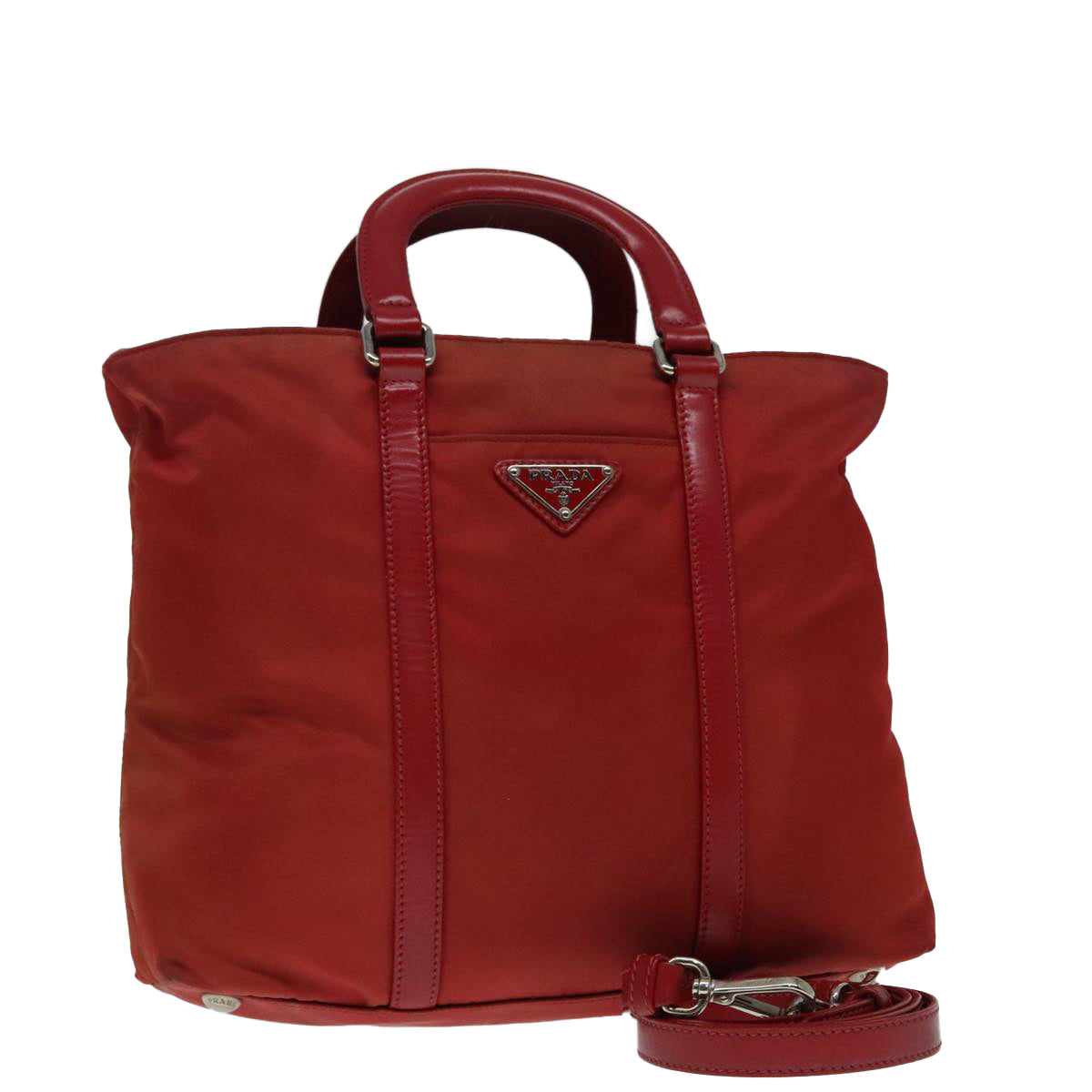 Prada Tessuto Red Synthetic Handbag (Pre-Owned)