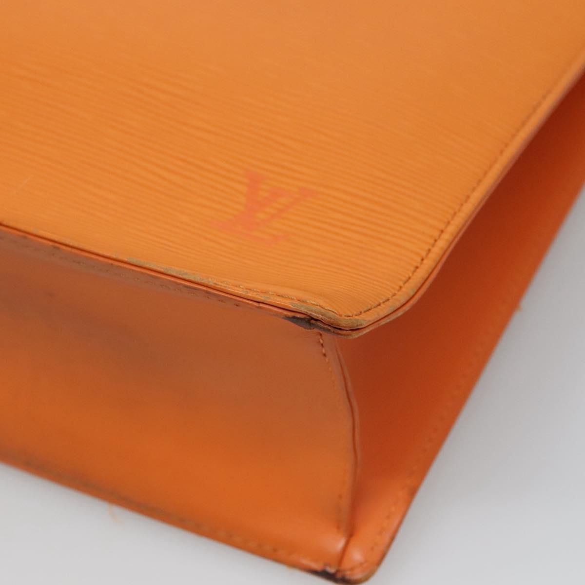 Louis Vuitton Sac Plat Orange Leather Handbag (Pre-Owned)