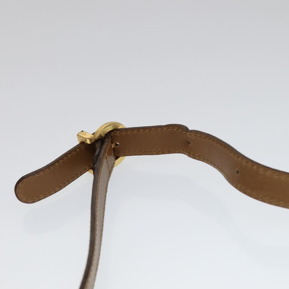 Salvatore Ferragamo Gancini Brown Leather Shoulder Bag (Pre-Owned)