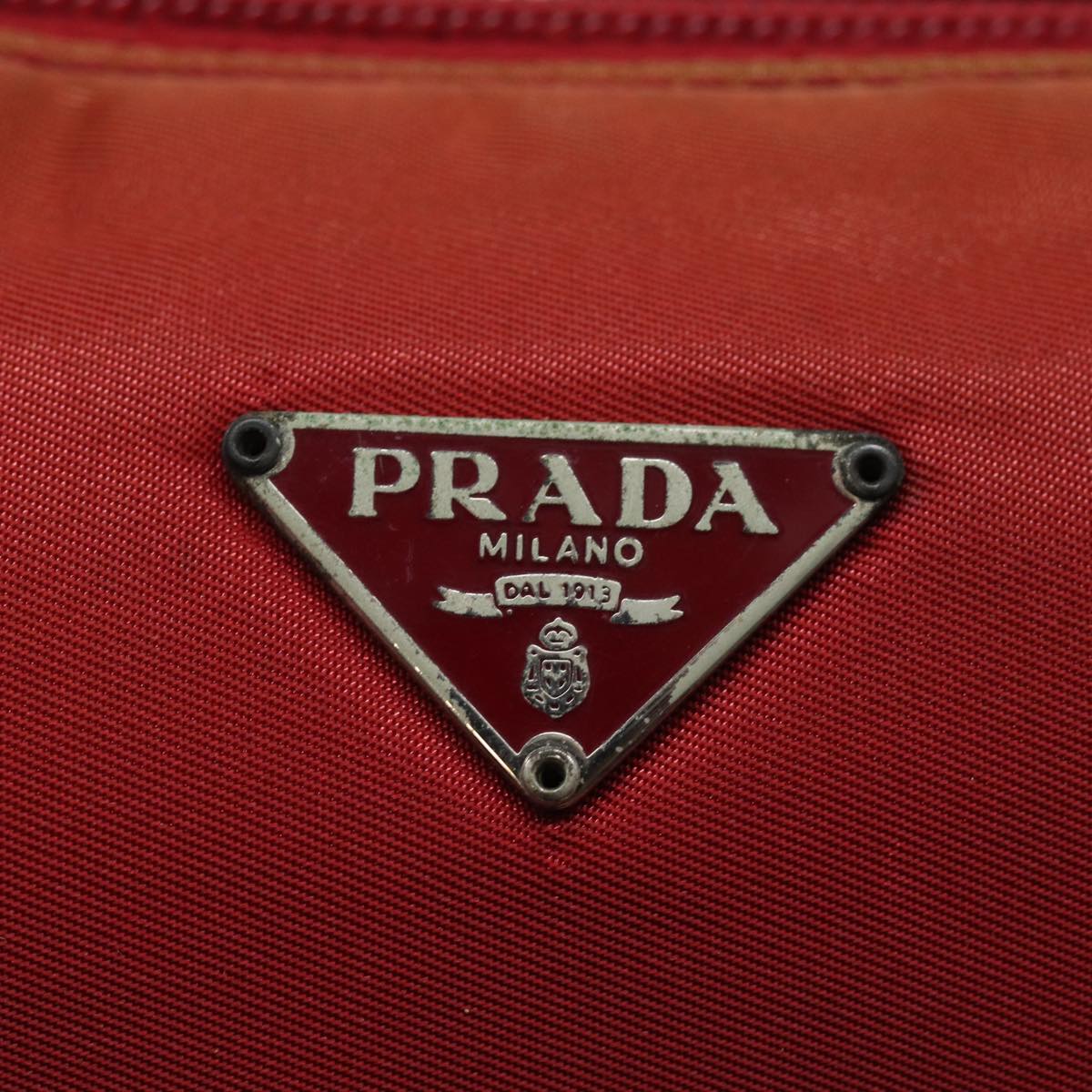 Prada Tessuto Red Synthetic Clutch Bag (Pre-Owned)