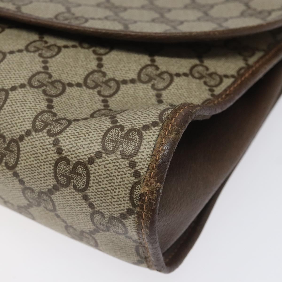 Gucci Ophidia Beige Canvas Clutch Bag (Pre-Owned)