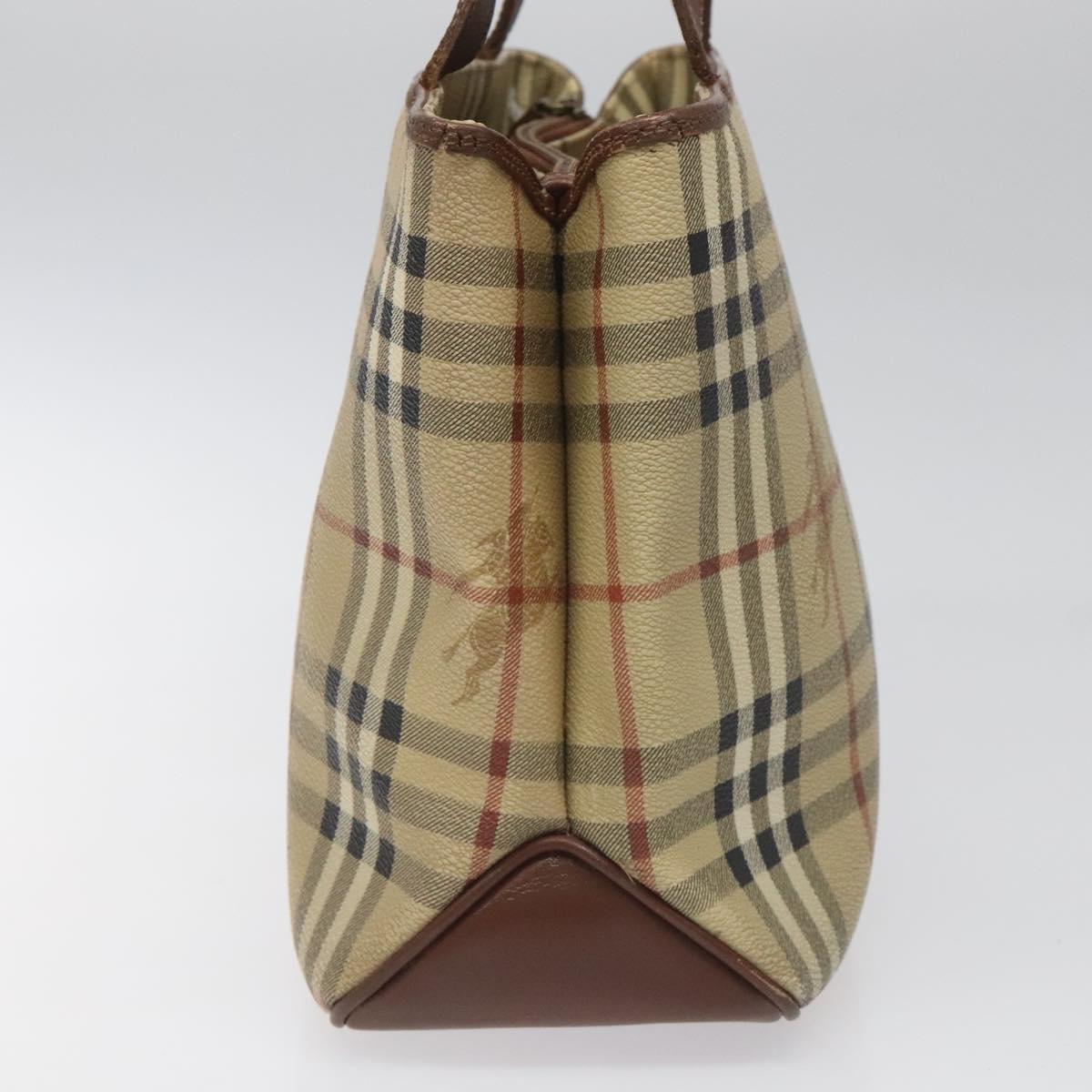 Burberry Haymarket Beige Canvas Handbag (Pre-Owned)