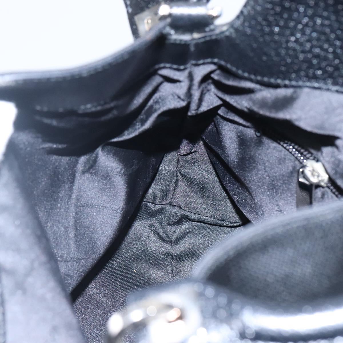 Salvatore Ferragamo Gancini Black Canvas Handbag (Pre-Owned)