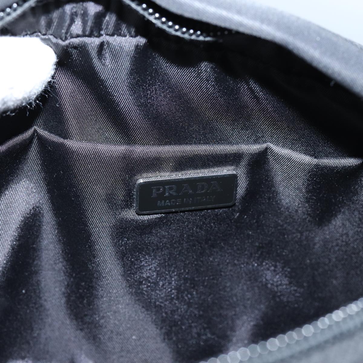 Prada Tessuto Black Synthetic Shoulder Bag (Pre-Owned)
