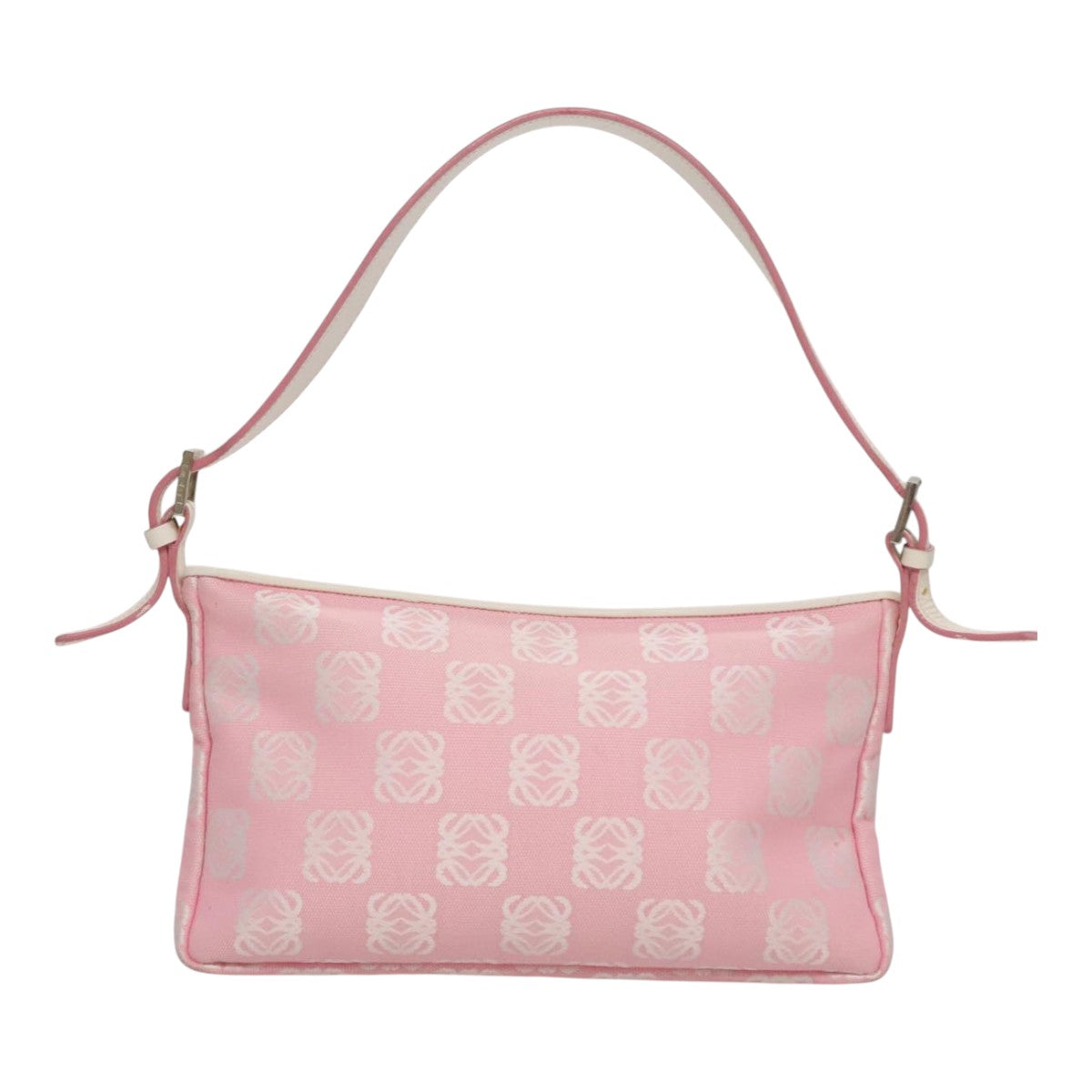 Loewe Anagram Pink Canvas Shoulder Bag (Pre-Owned)