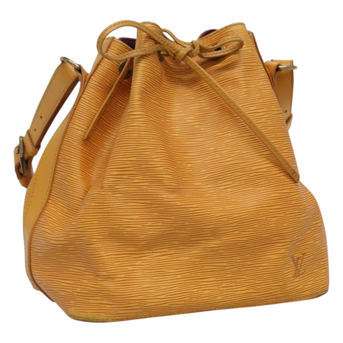 Louis Vuitton Petit Noé Yellow Leather Shoulder Bag (Pre-Owned)