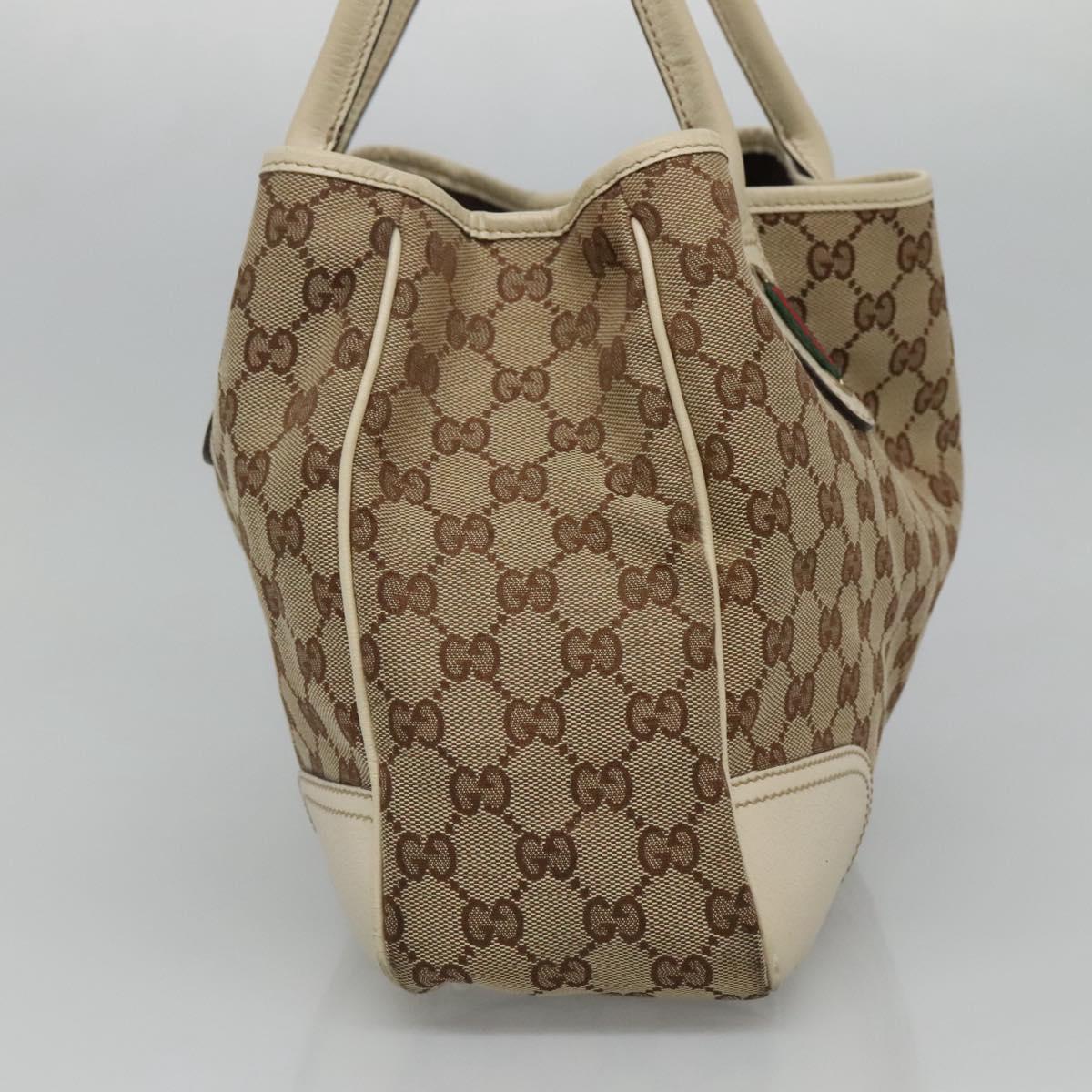 Gucci Princy Beige Canvas Tote Bag (Pre-Owned)