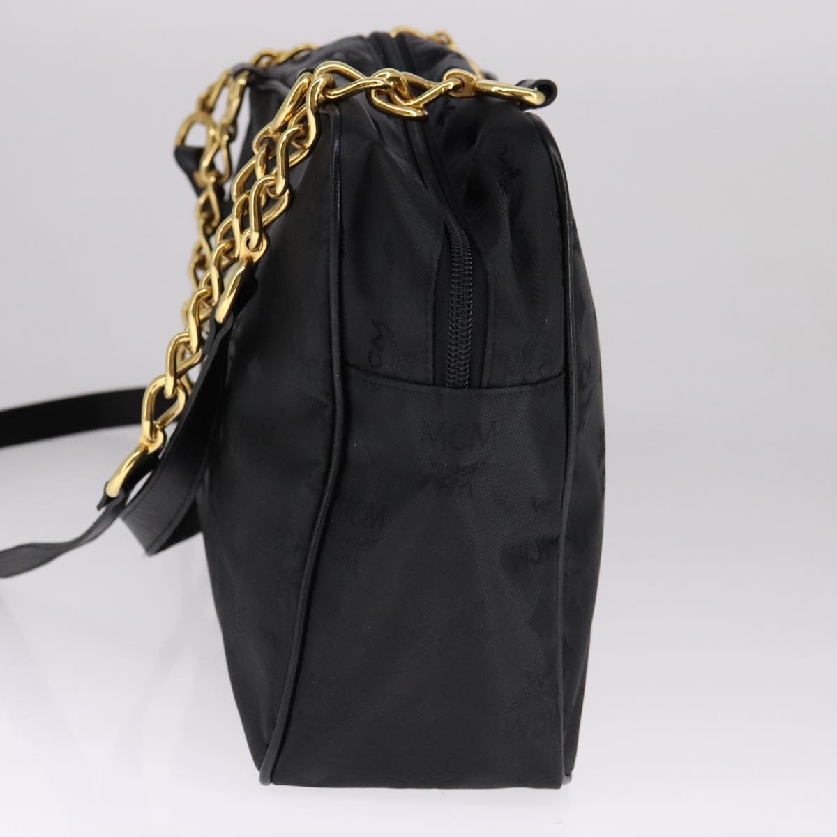 MCM Visetos Black Synthetic Shoulder Bag (Pre-Owned)