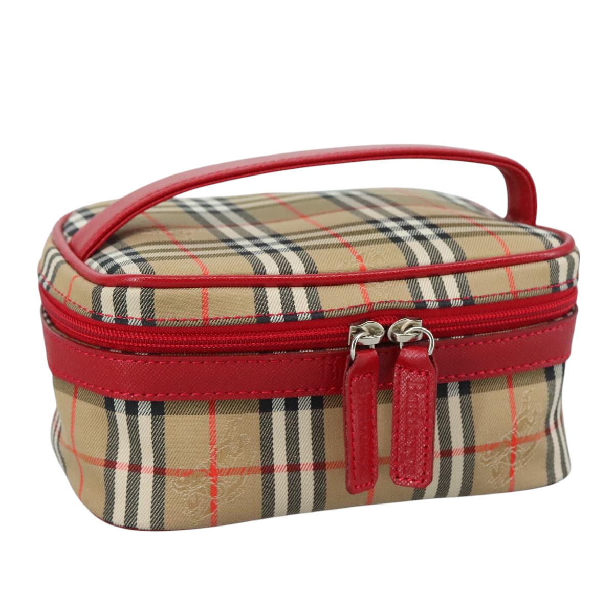 Burberry Nova Check Beige Canvas Handbag (Pre-Owned)