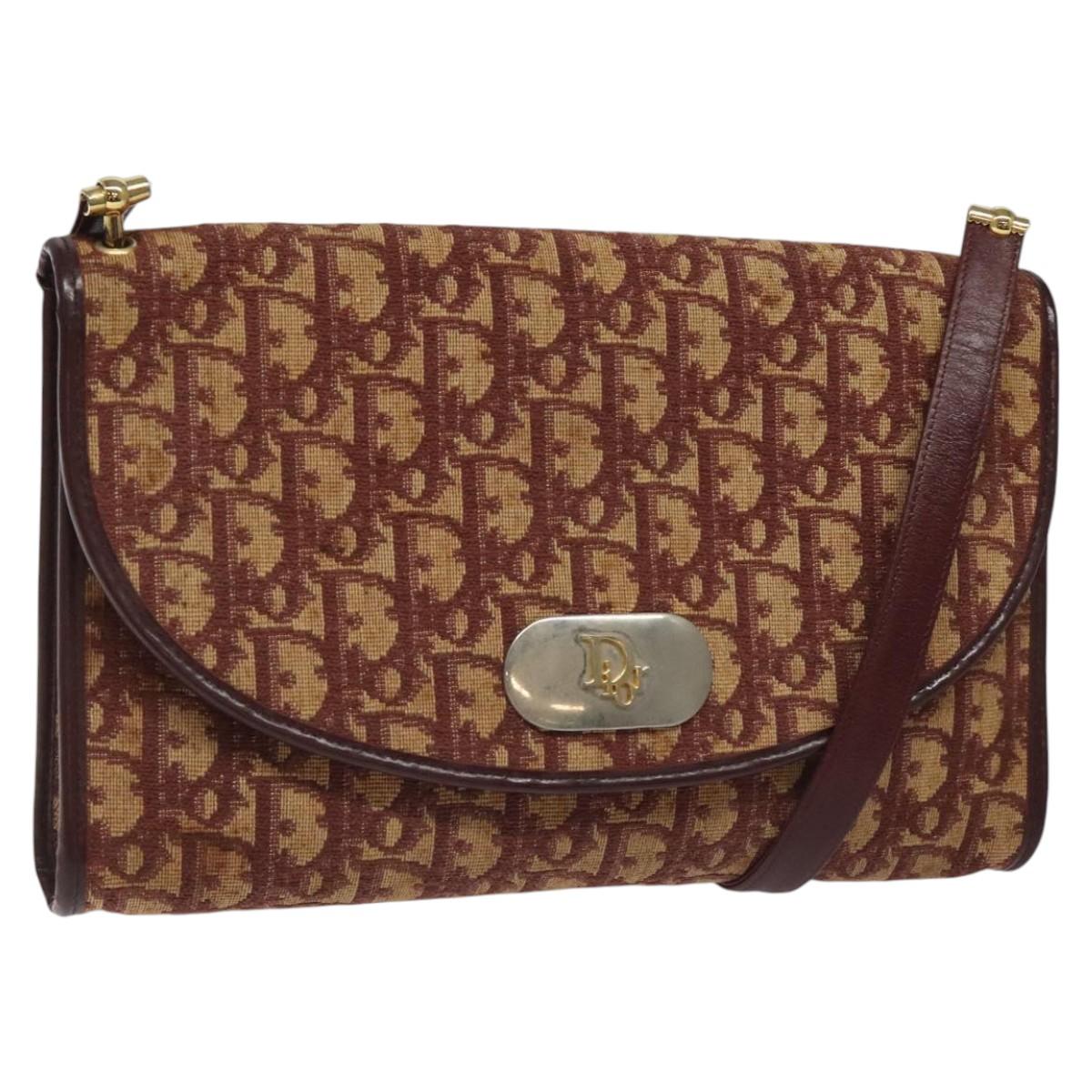 Dior Trotter Beige Canvas Shoulder Bag (Pre-Owned)