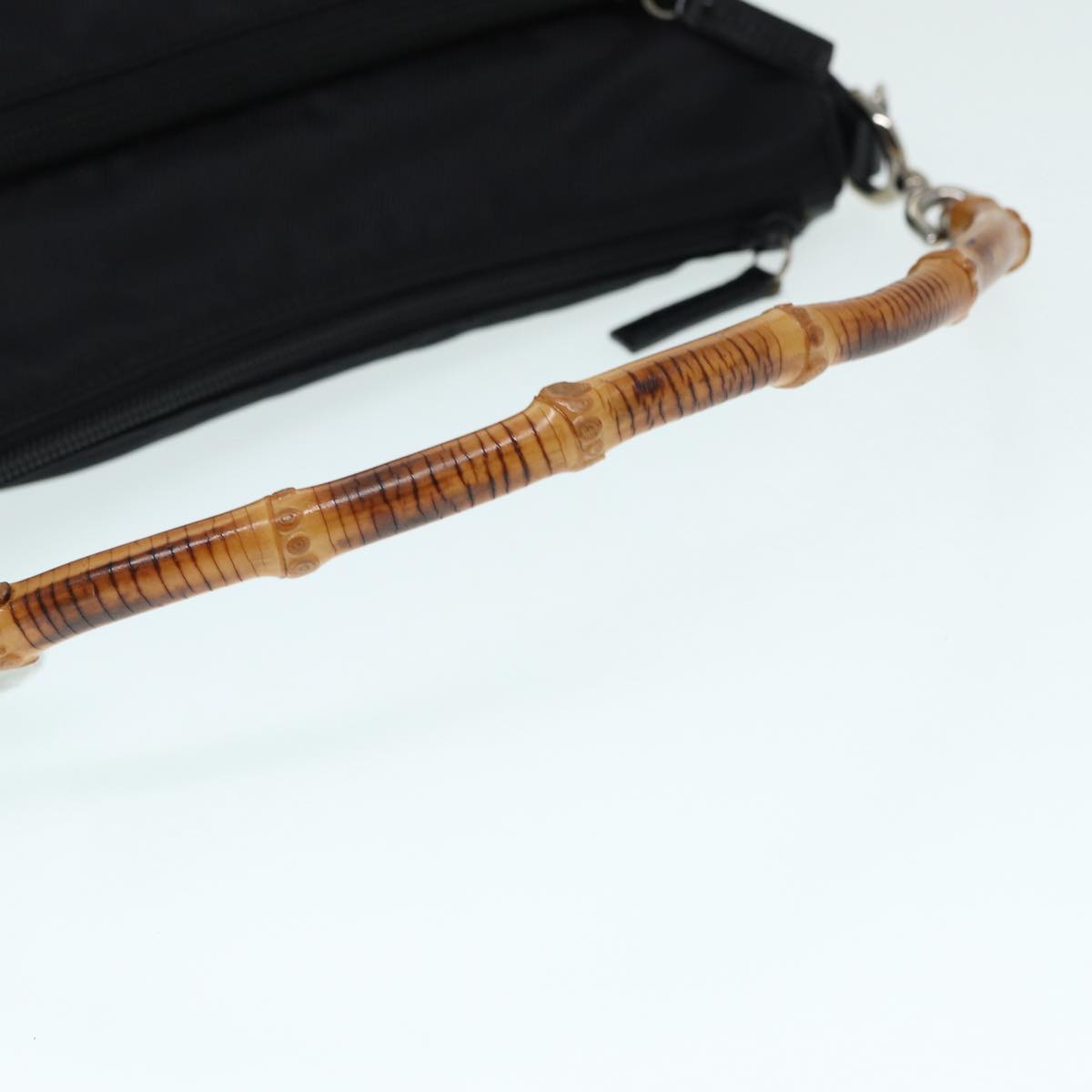 Gucci Bamboo Black Synthetic Handbag (Pre-Owned)