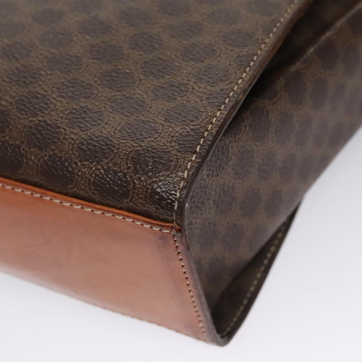 Céline Macadam Brown Canvas Shoulder Bag (Pre-Owned)