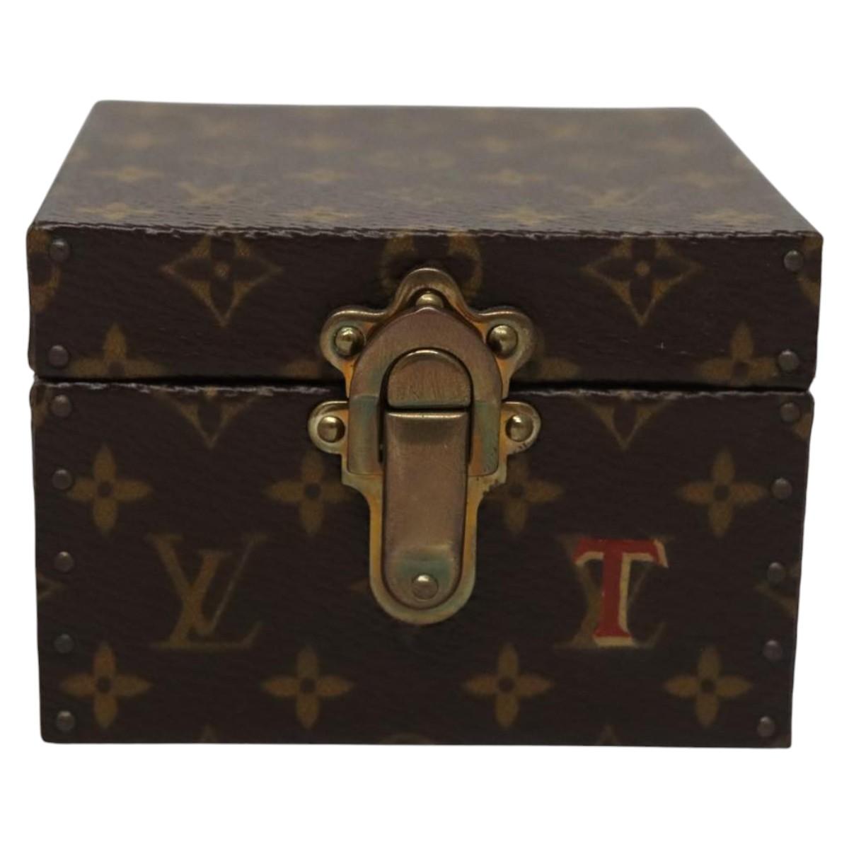 Louis Vuitton Jewelry Case Brown Canvas Clutch Bag (Pre-Owned)