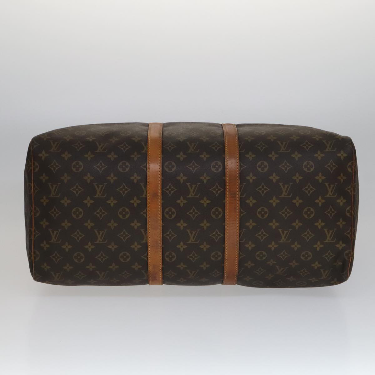 Louis Vuitton Keepall 55 Brown Leather Travel Bag (Pre-Owned)
