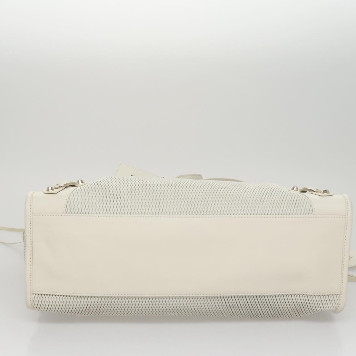 Balenciaga City White Leather Handbag (Pre-Owned)